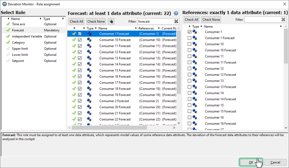 Deviation Monitor – Role Assignment full assigned