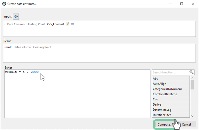 Integrated Formular Editor to Calculate Custom Normalization