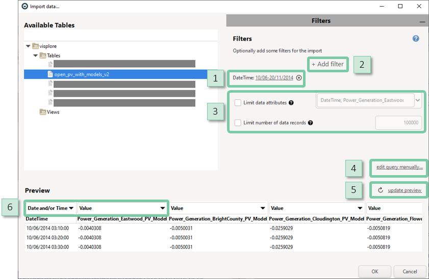 Specify Filters