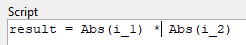 Script using abs function modified
