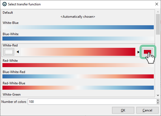 Dialog to Select a Color of Out of Range Values